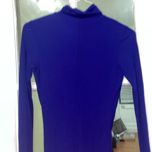 Reiss freya twisted classic turtleneck knot midi elegant saphire dress size 2 - Picture 5 of 10
